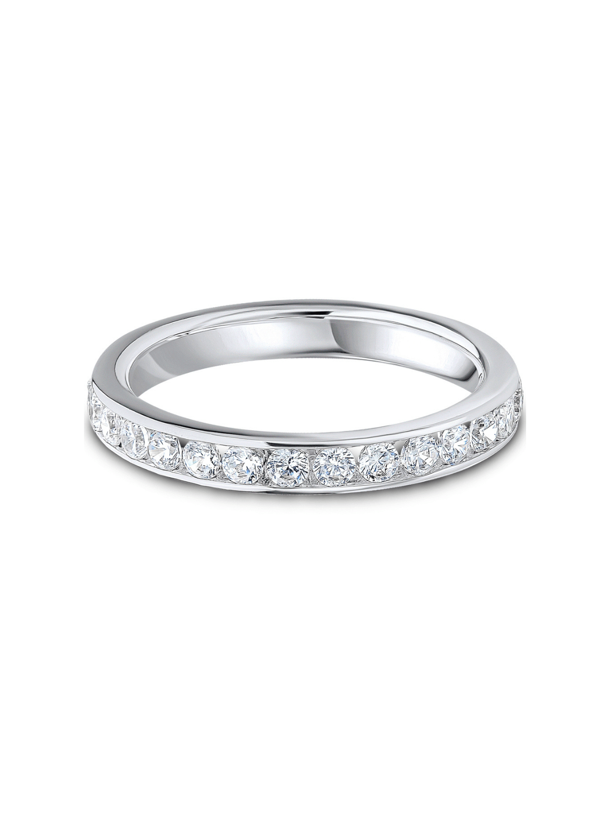 Lab Grown Diamond Half Eternity Ring 0.50ct Brilliant Cut in Platinum