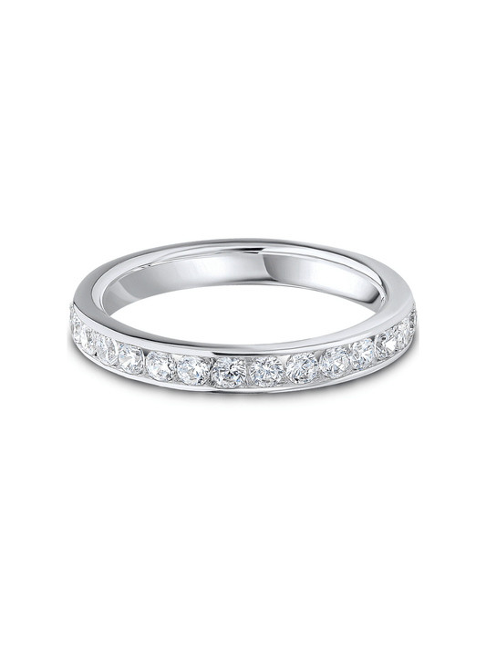 Lab Grown Diamond Half Eternity Ring 0.50ct Brilliant Cut in Platinum