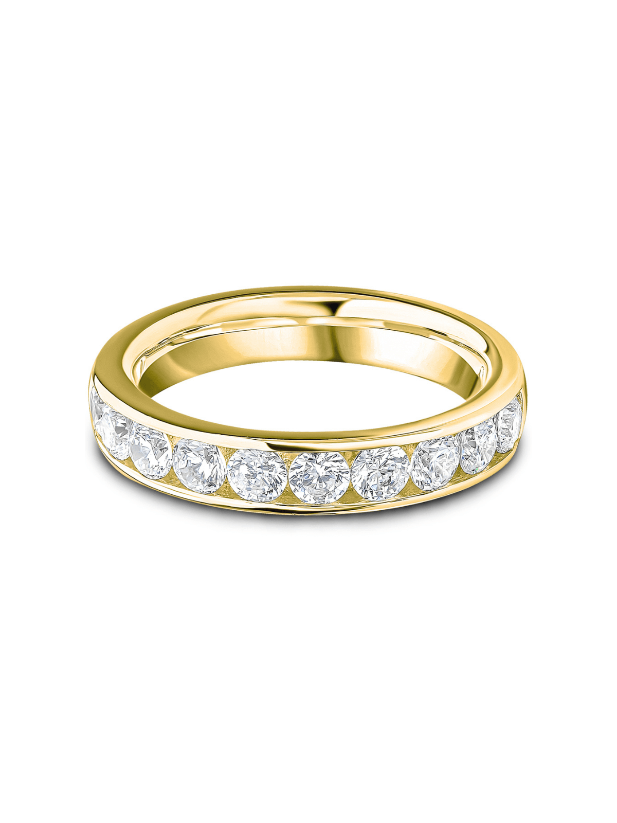 Lab Grown Diamond Half Eternity Ring 1.00ct Brilliant Cut in 9ct Yellow Gold