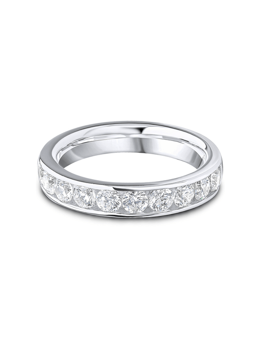 Lab Grown Diamond Half Eternity Ring 1.00ct Brilliant Cut in Platinum