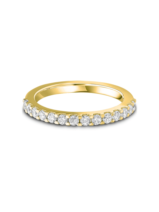 Lab Grown Diamond Half Eternity Ring 0.50ct Brilliant Cut in 9ct Yellow Gold