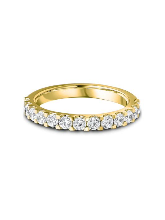 Lab Grown Diamond Half Eternity Ring 0.75ct Brilliant Cut in 9ct Yellow Gold