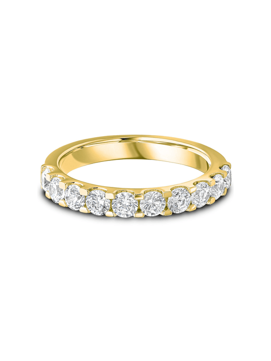 Lab Grown Diamond Half Eternity Ring 1.00ct Brilliant Cut in 9ct Yellow Gold