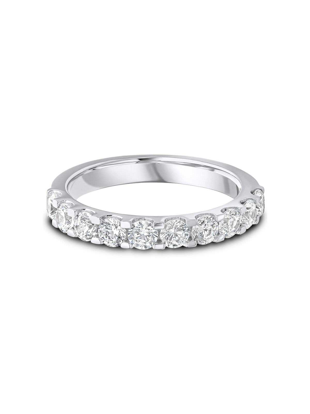 Lab Grown Diamond Half Eternity Ring 1.00ct Brilliant Cut in Platinum