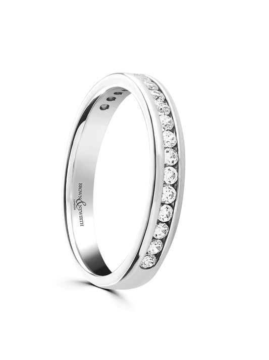 Diamond Half Eternity Ring 0.30ct Brilliant Cut in Platinum