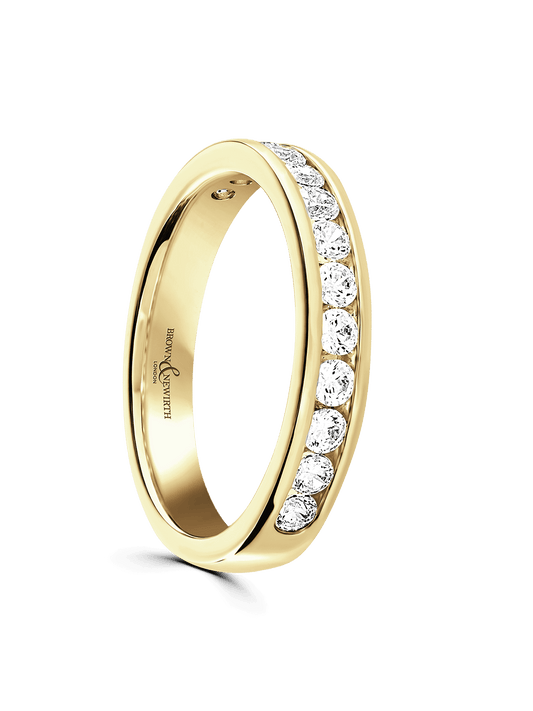 Diamond Half Eternity Ring 0.50ct Brilliant Cut in 9ct Yellow Gold