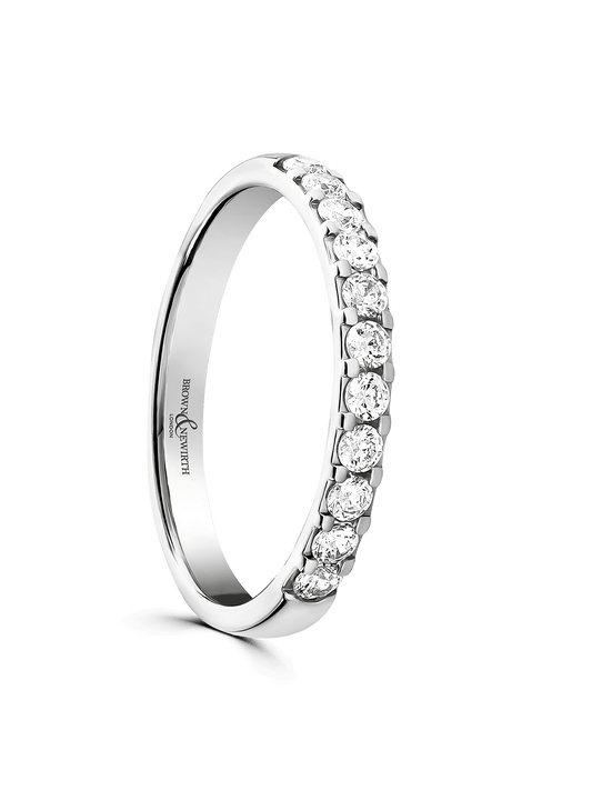 Diamond Half Eternity Ring 0.33ct Brilliant Cut in 9ct White Gold