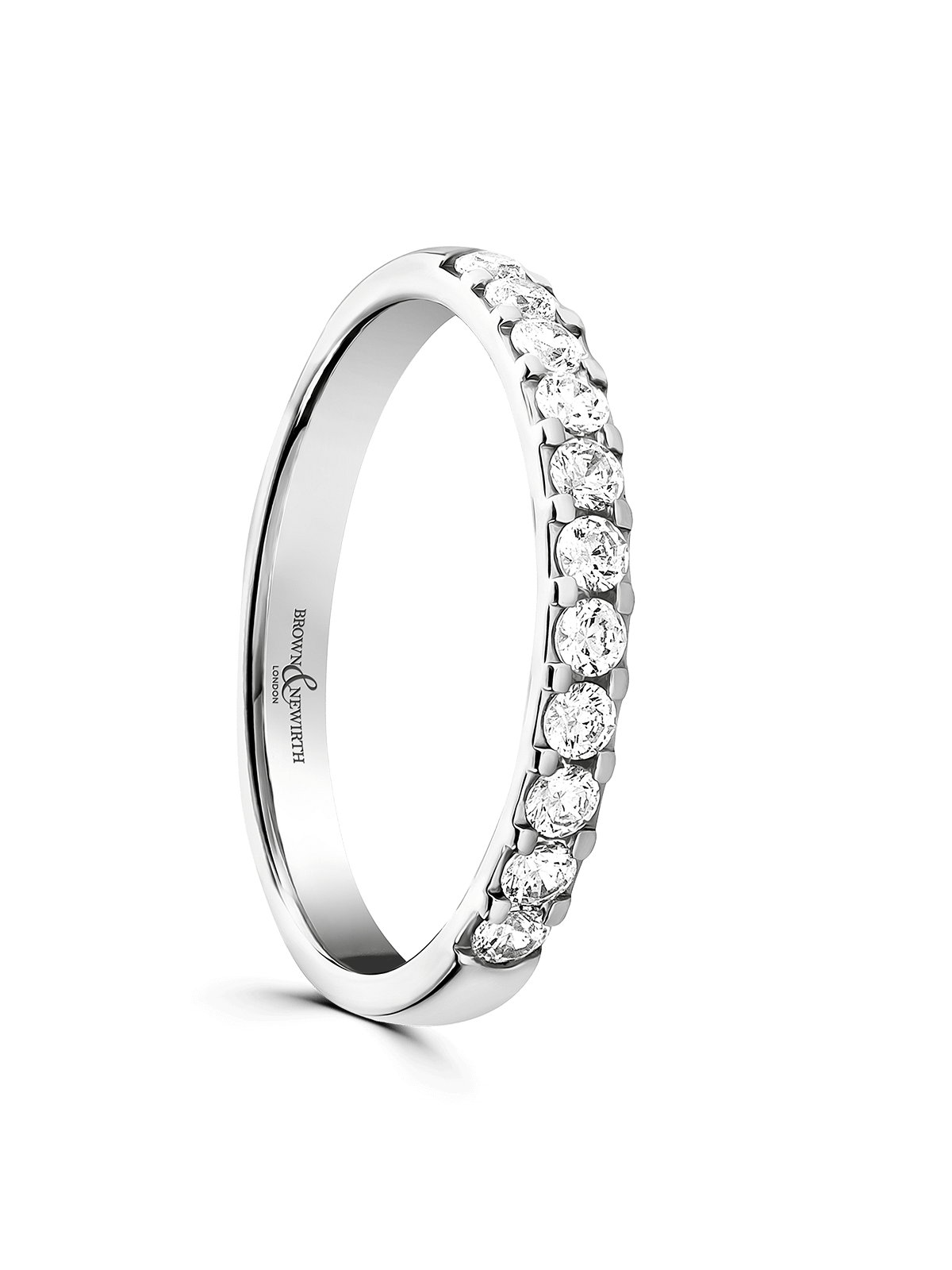 Diamond Set 9ct White Gold Wedding Ring 0.33ct Brilliant Cut