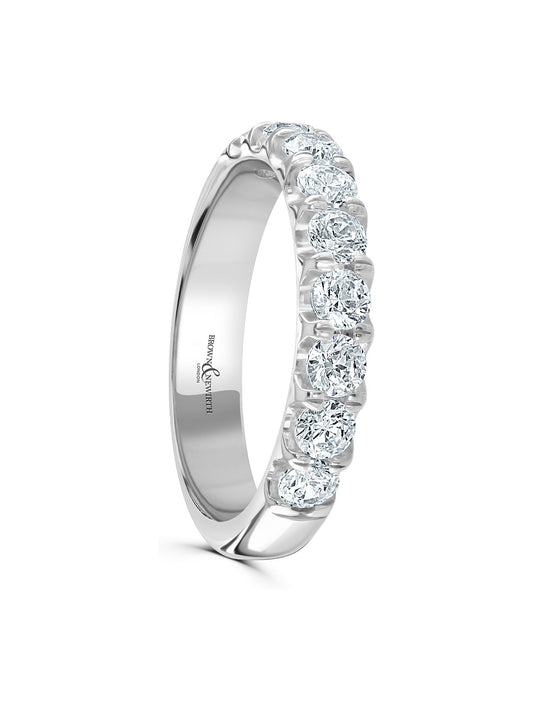 Diamond Half Eternity Ring 0.75ct Brilliant Cut in Platinum
