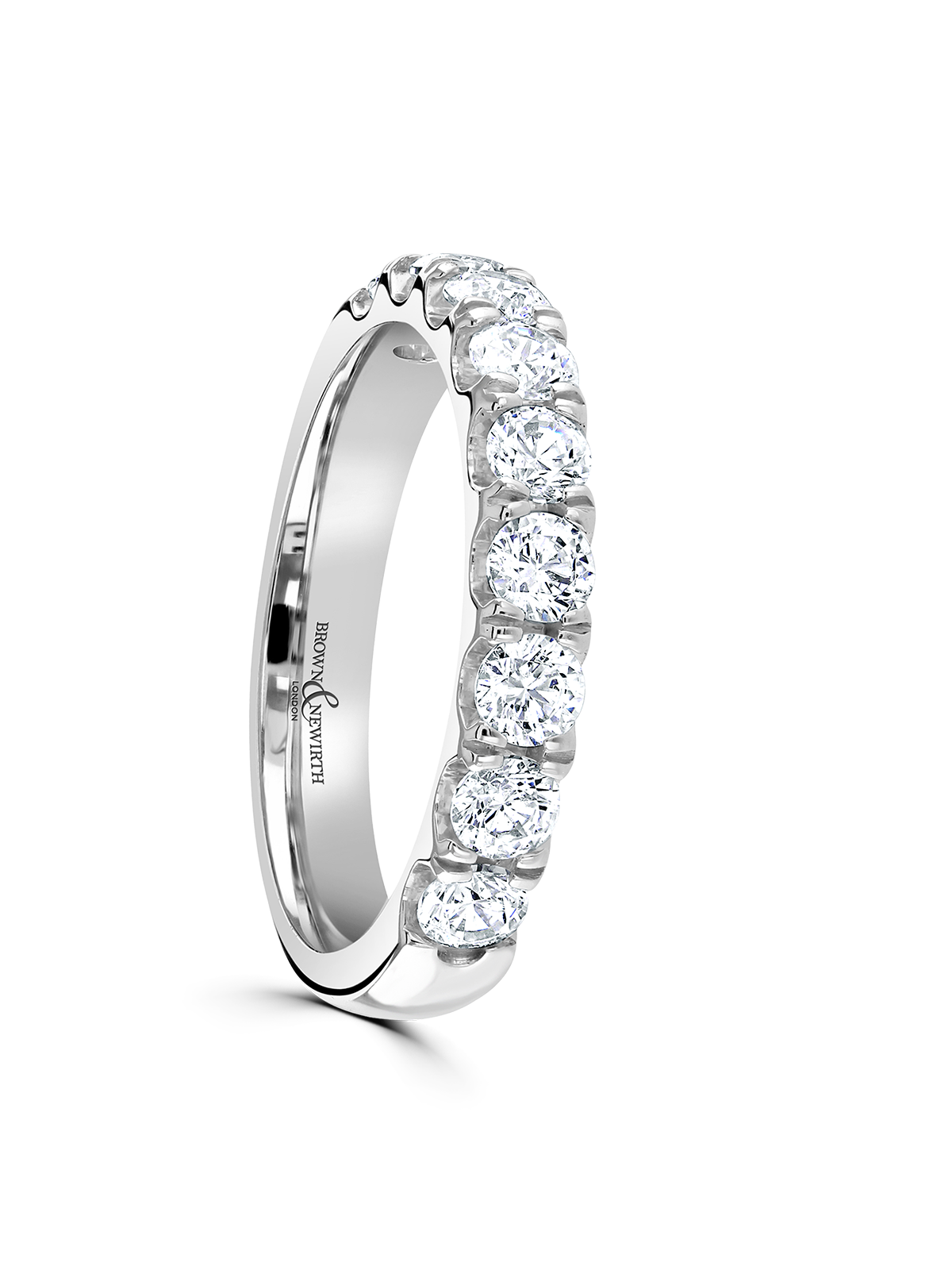 Diamond Half Eternity Ring 1.00ct Brilliant Cut in Platinum