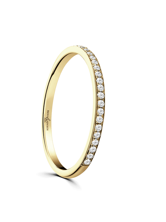 Diamond Half Eternity Ring 0.10ct Brilliant Cut in 9ct Yellow Gold