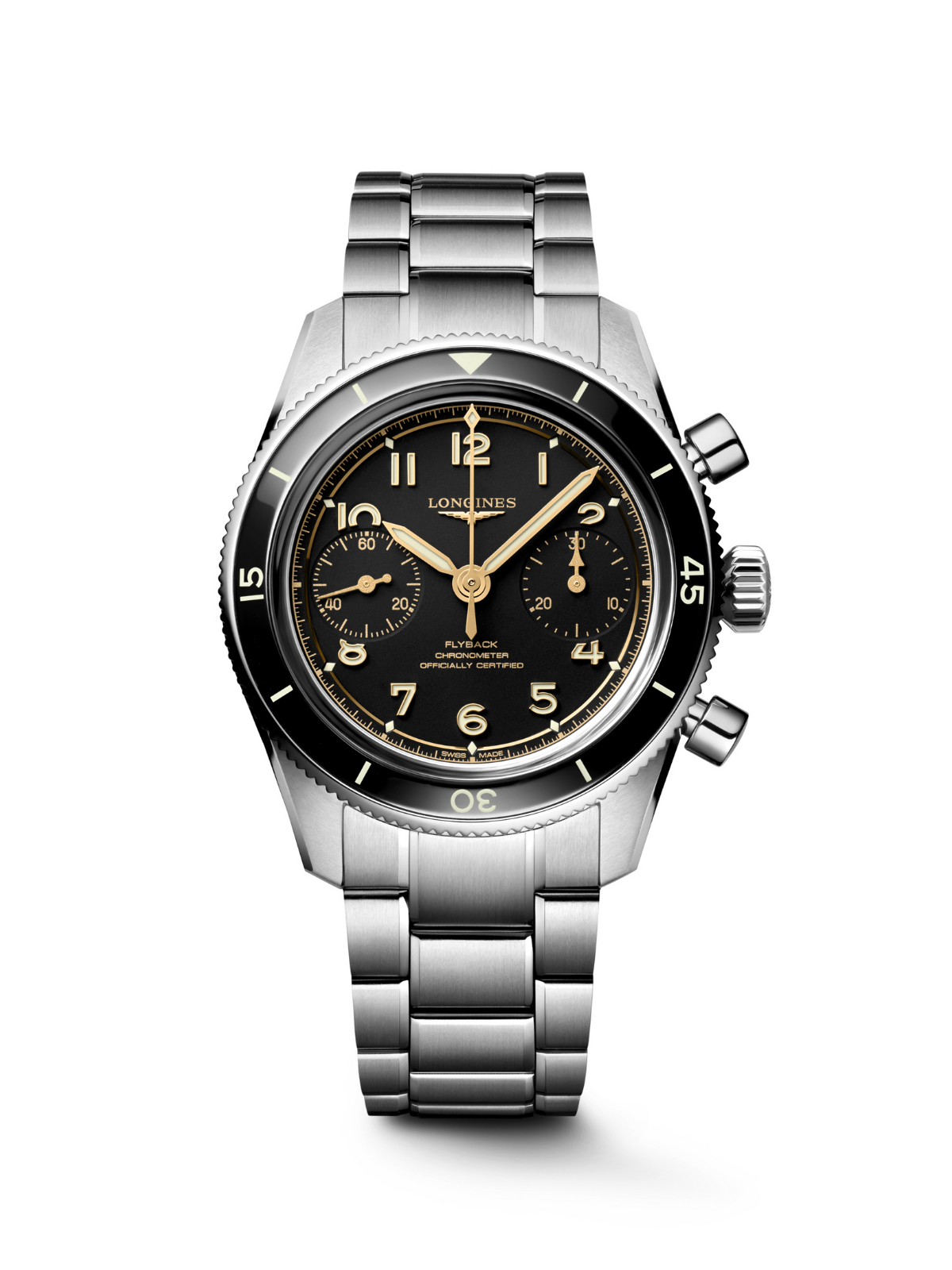 Longines Spirit Pilot Flyback Chronograph Watch L3.721.4.53.6