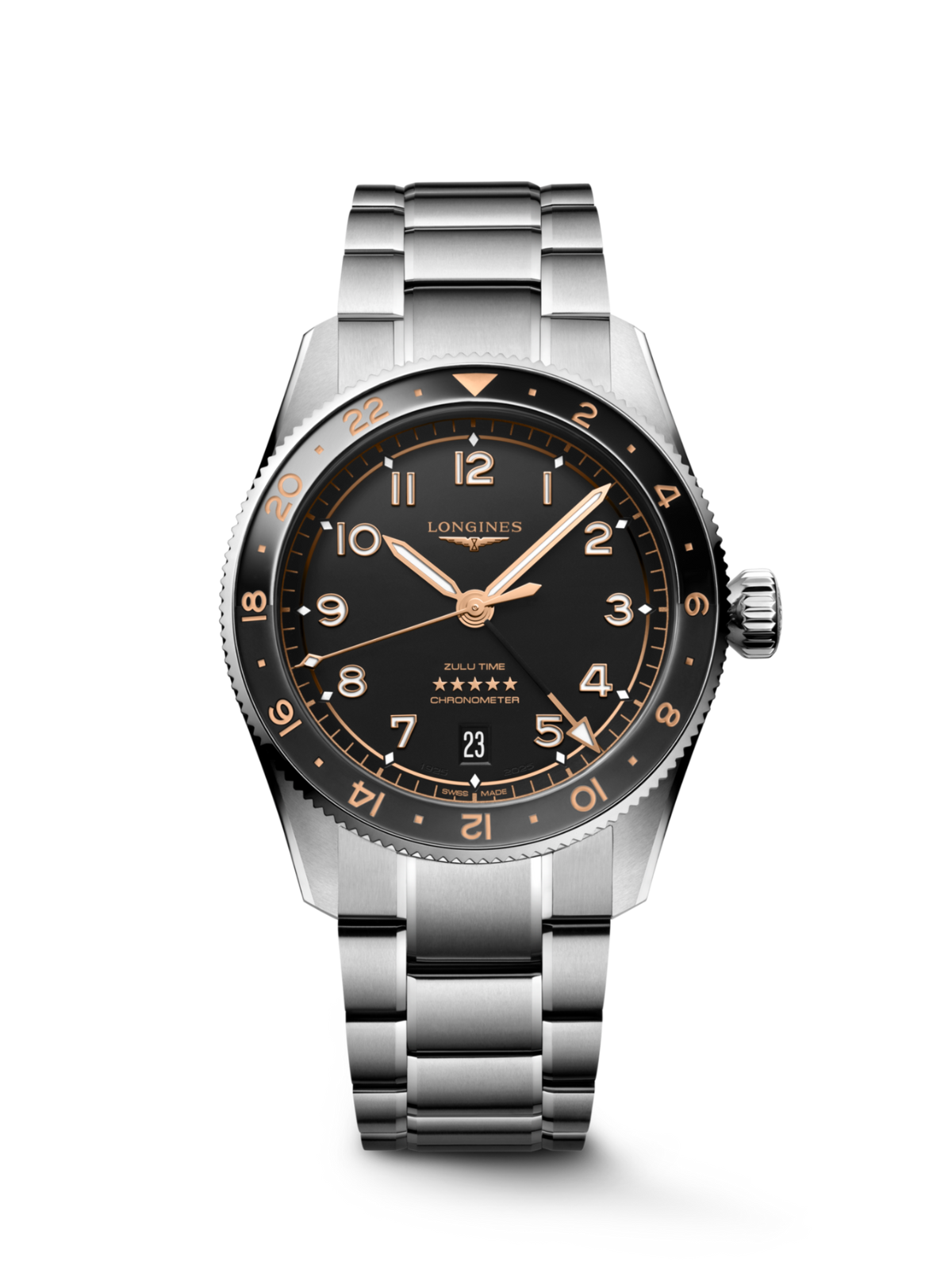 Longines Spirit Zulu Time Watch L3.802.4.50.6
