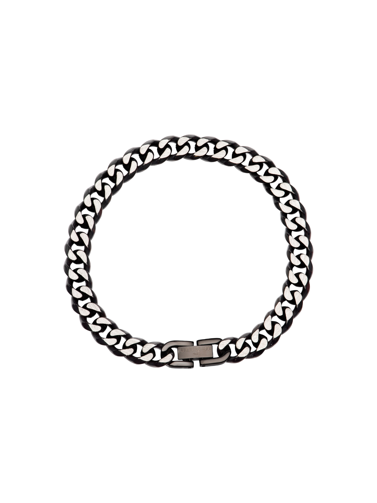 Unique & Co. 21cm Black IP Plated Steel Chain Bracelet