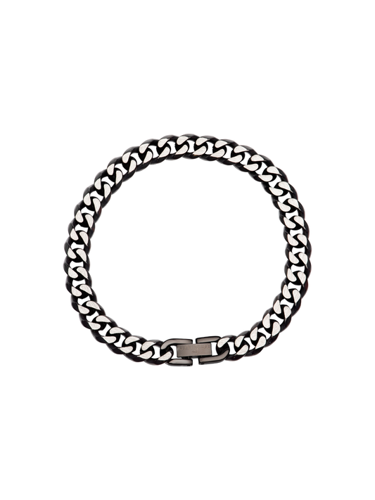 Unique & Co. 21cm Black IP Plated Steel Chain Bracelet