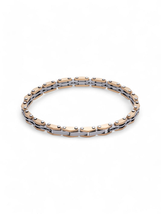 Unique & Co. 21cm Steel & Yellow IP Plated Chain Bracelet