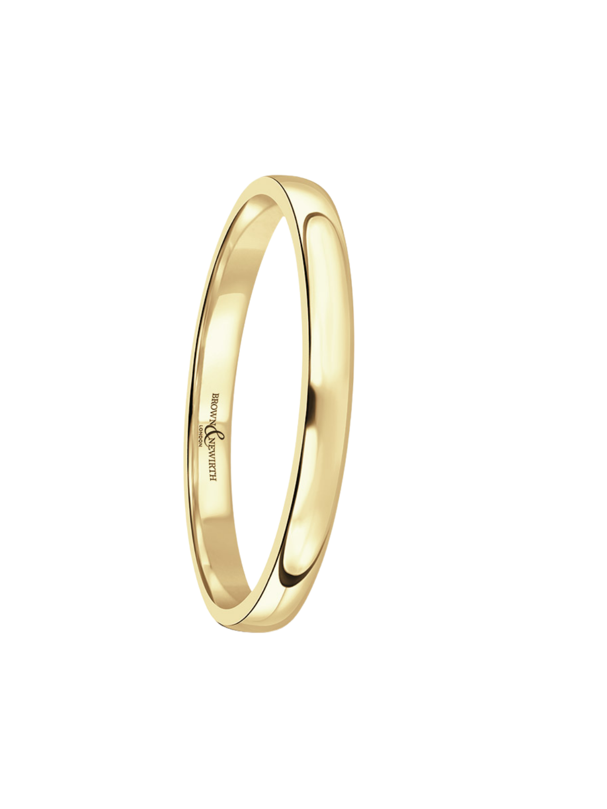 2mm 9ct Yellow Gold Wedding Ring with Lightweight Court Profile (Size A-Q)