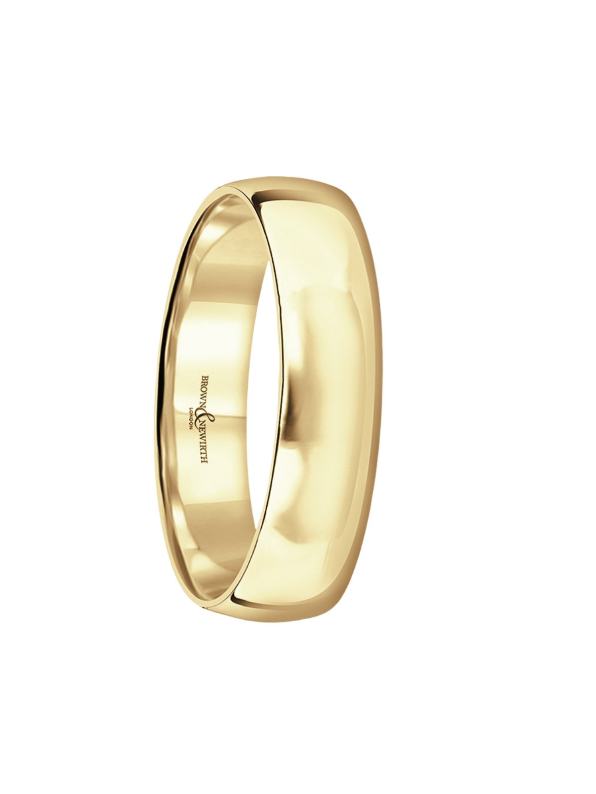 4mm 9ct Yellow Gold Wedding Ring with Lightweight Court Profile (Size R-Z+)