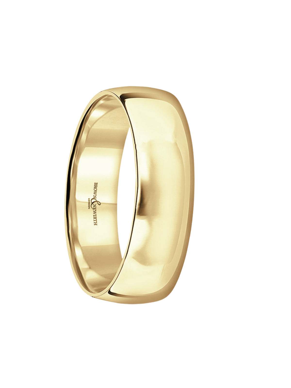 7mm 9ct Yellow Gold Wedding Ring with Lightweight Court Profile (Size R-Z+)