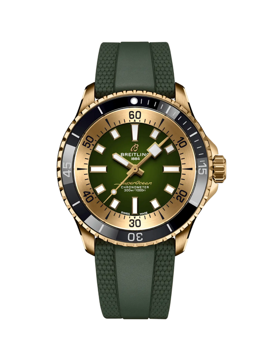 Breitling Superocean Automatic 42 Bronze with Green Rubber Strap & Green Dial