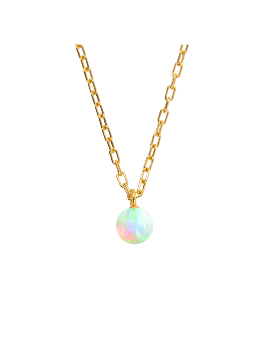 Ora Pearls Orbia Sea Opal Necklace - Gold NCSQSEA8G