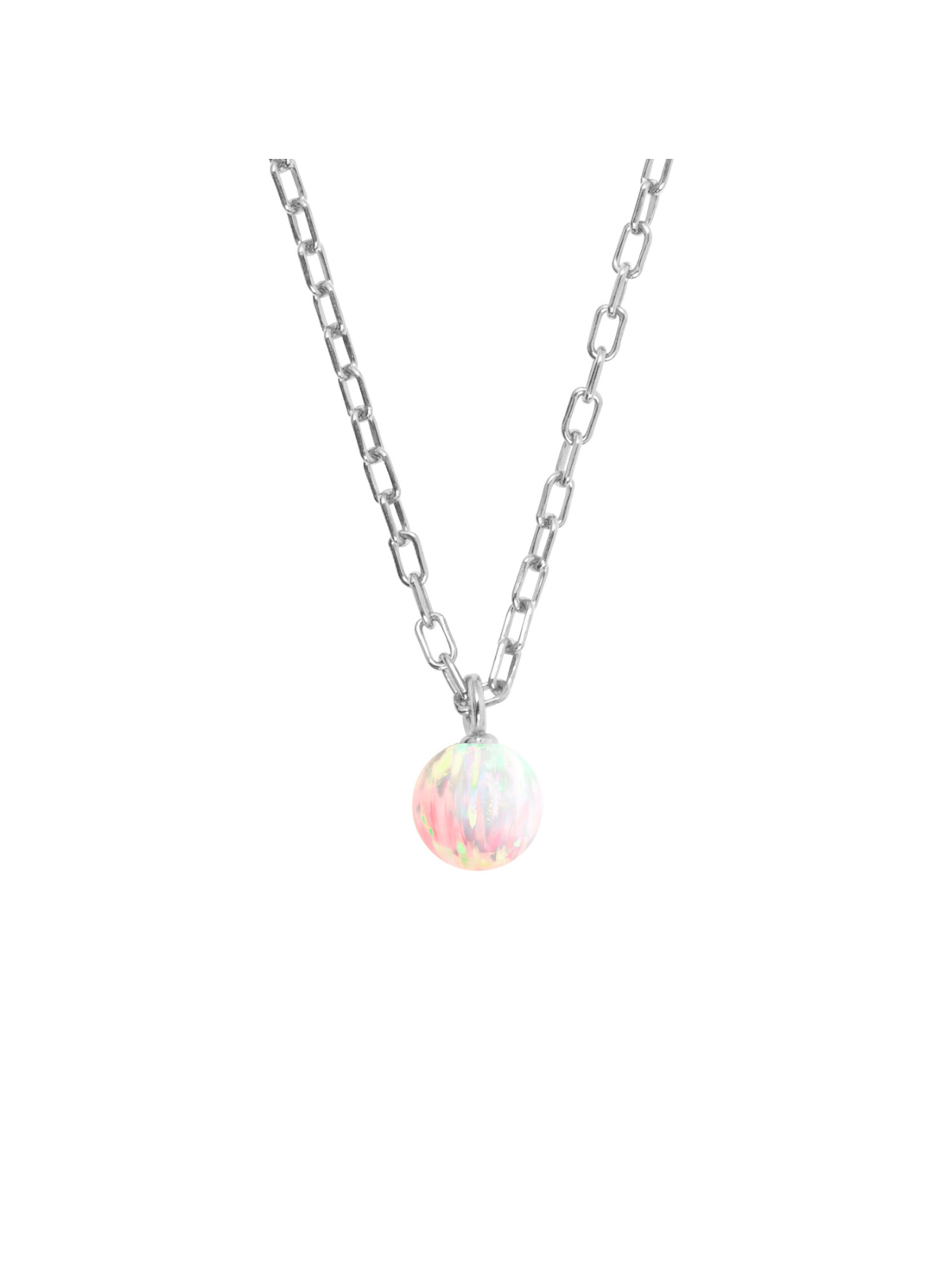 Ora Pearls Orbia Sun Opal Necklace - Silver NCSQSUN8SS