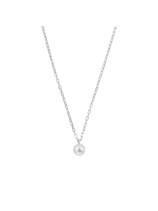 Ora Pearls Orbia Round Pearl Necklace - Medium - Silver NCSQWMSS