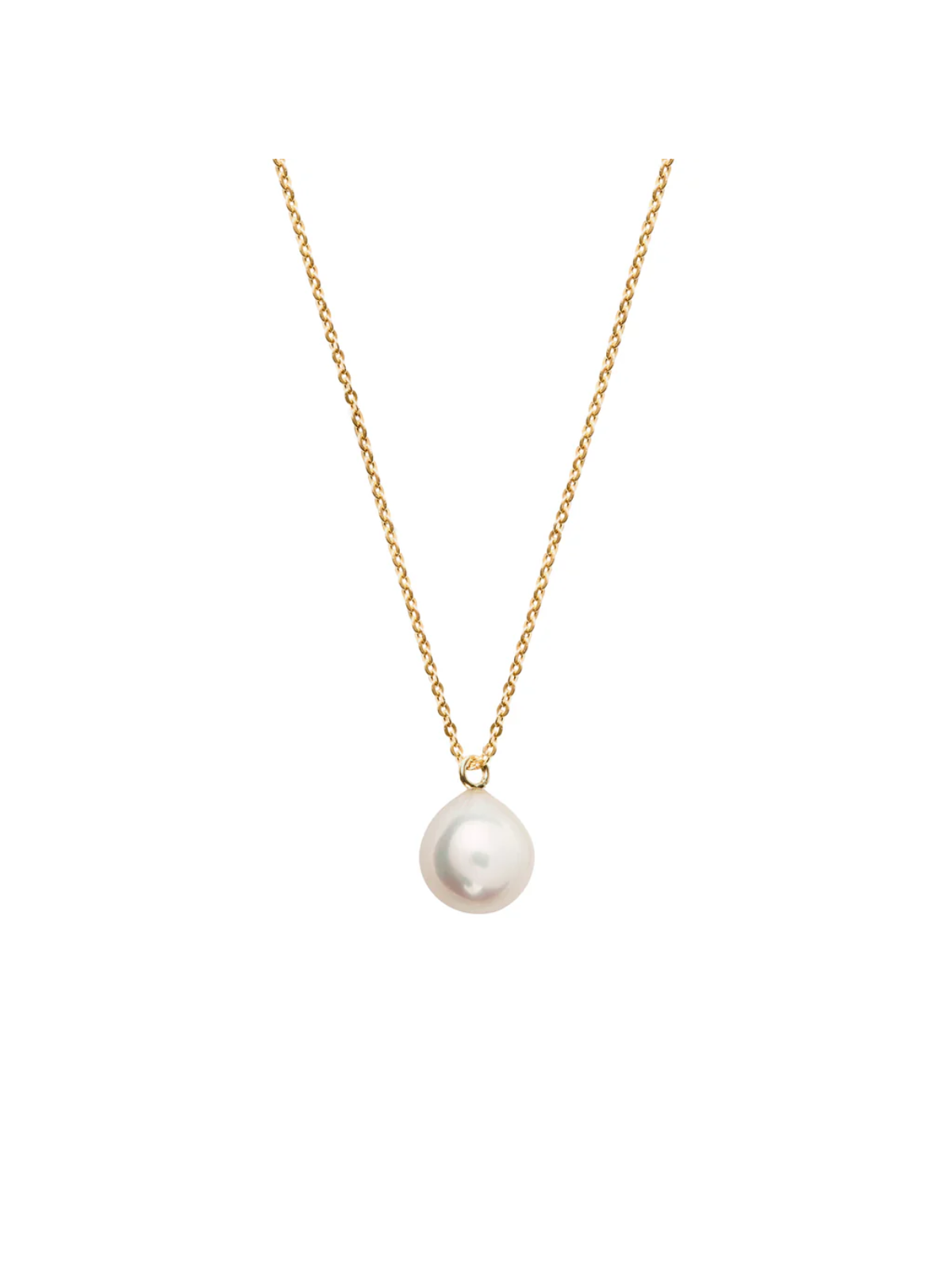 Ora Pearls Classic Pearl Fine Chain Necklace - Gold NFCWG