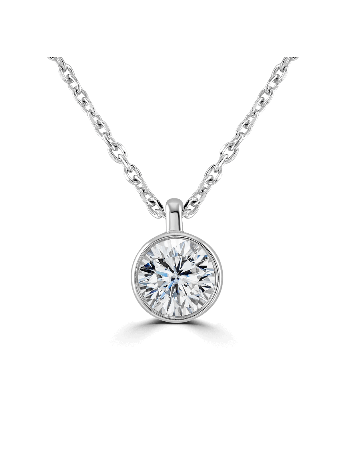 Brown & Newirth 0.15ct Brilliant Cut Diamond Solitaire Pendant in 9ct White Gold
