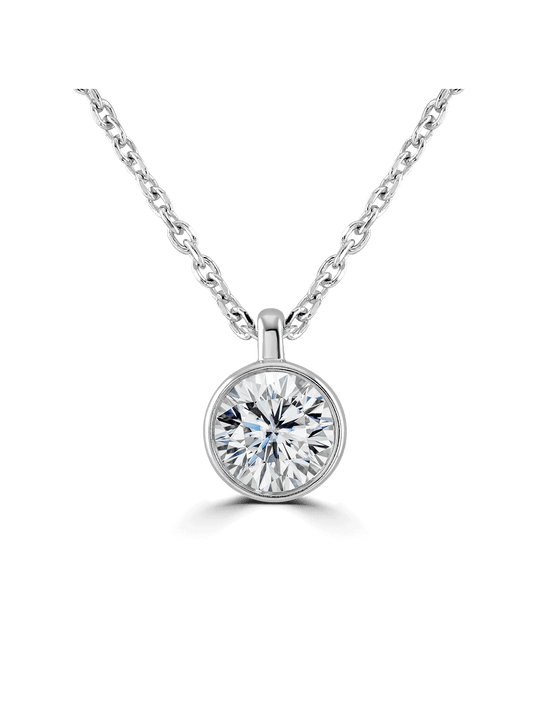 Brown & Newirth 0.25ct Brilliant Cut Diamond Solitaire Pendant in 9ct White Gold