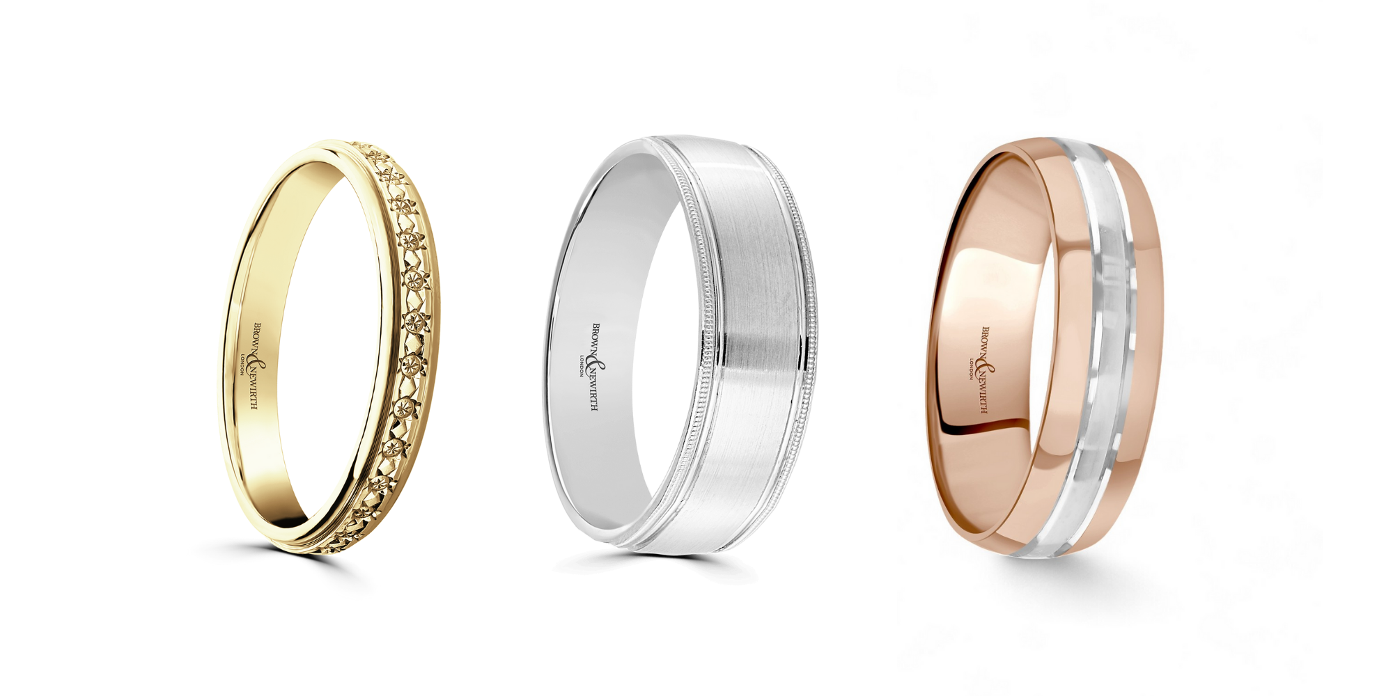 Patterned Wedding Rings - Brufords in Eastbourne