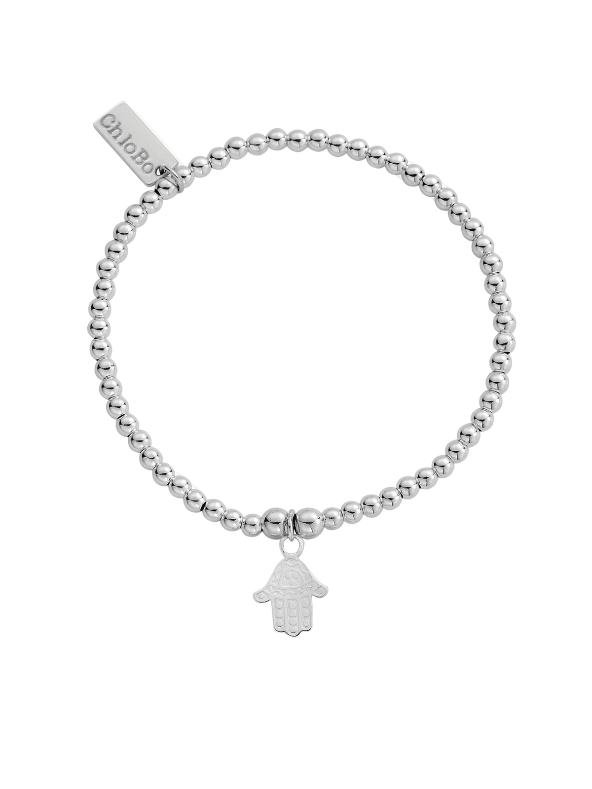 ChloBo Cute Charm Hamsa Hand Bracelet in Silver SBCC607