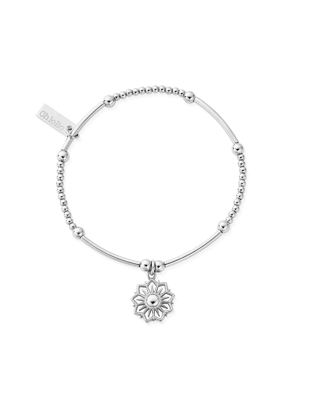 ChloBo Cute Mini Sun Mandala Bracelet in Silver SBCM3204