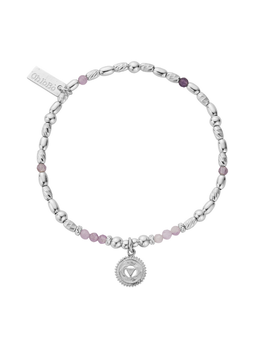 ChloBo Third Eye Chakra Bracelet in Silver & Amethyst