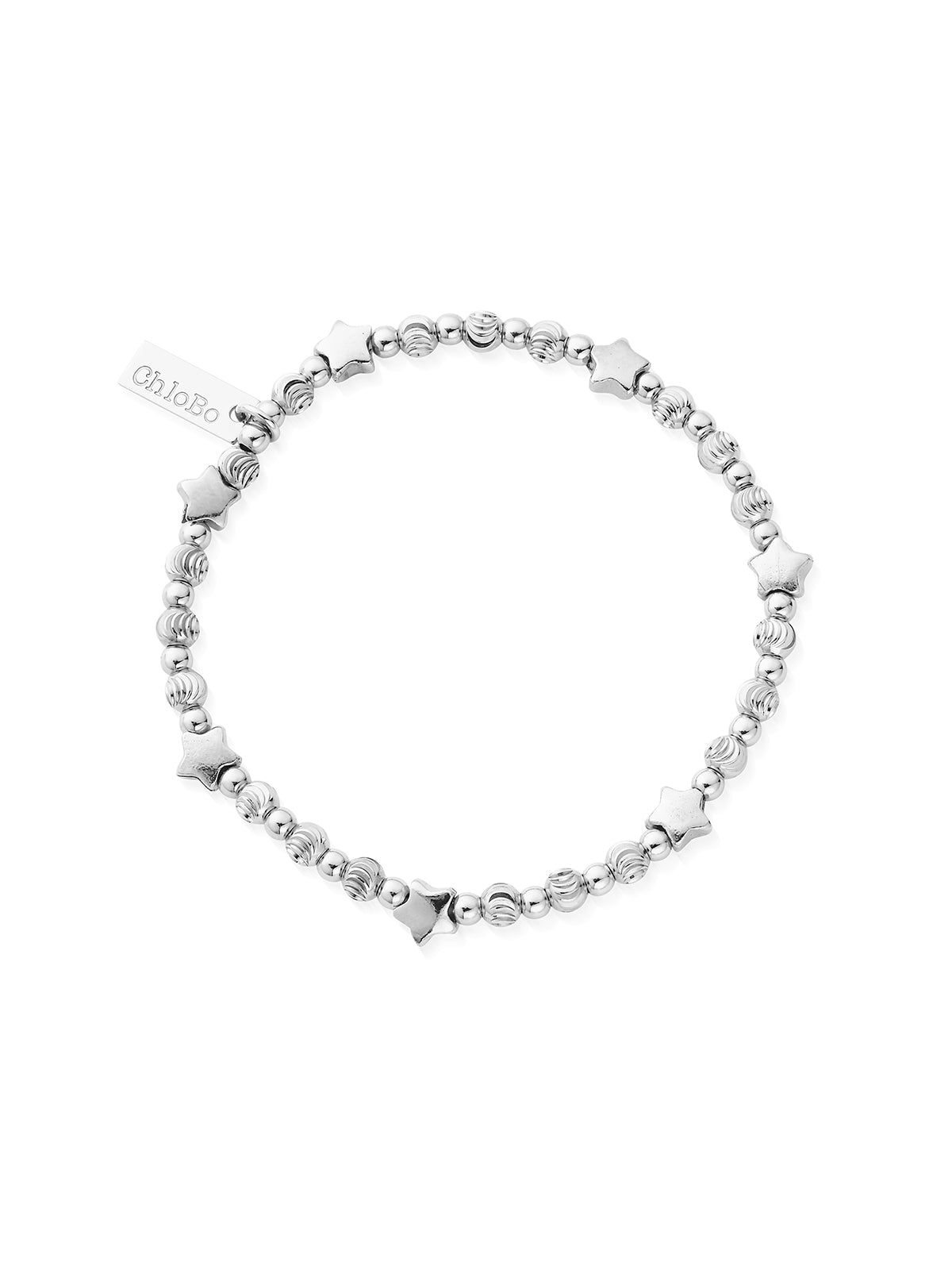 ChloBo Multi Inset Star Bracelet in Silver SBMSTAR