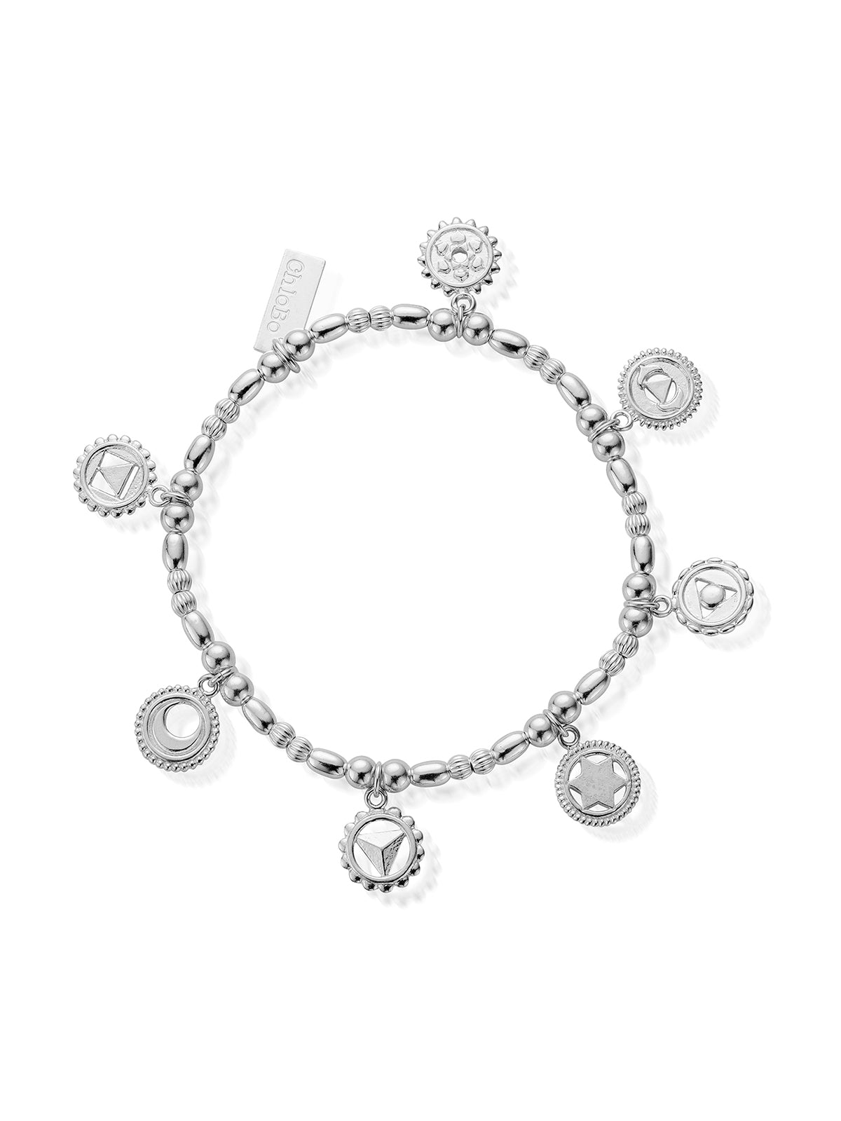 ChloBo Positive Vibes Bracelet in Silver SBMULCC