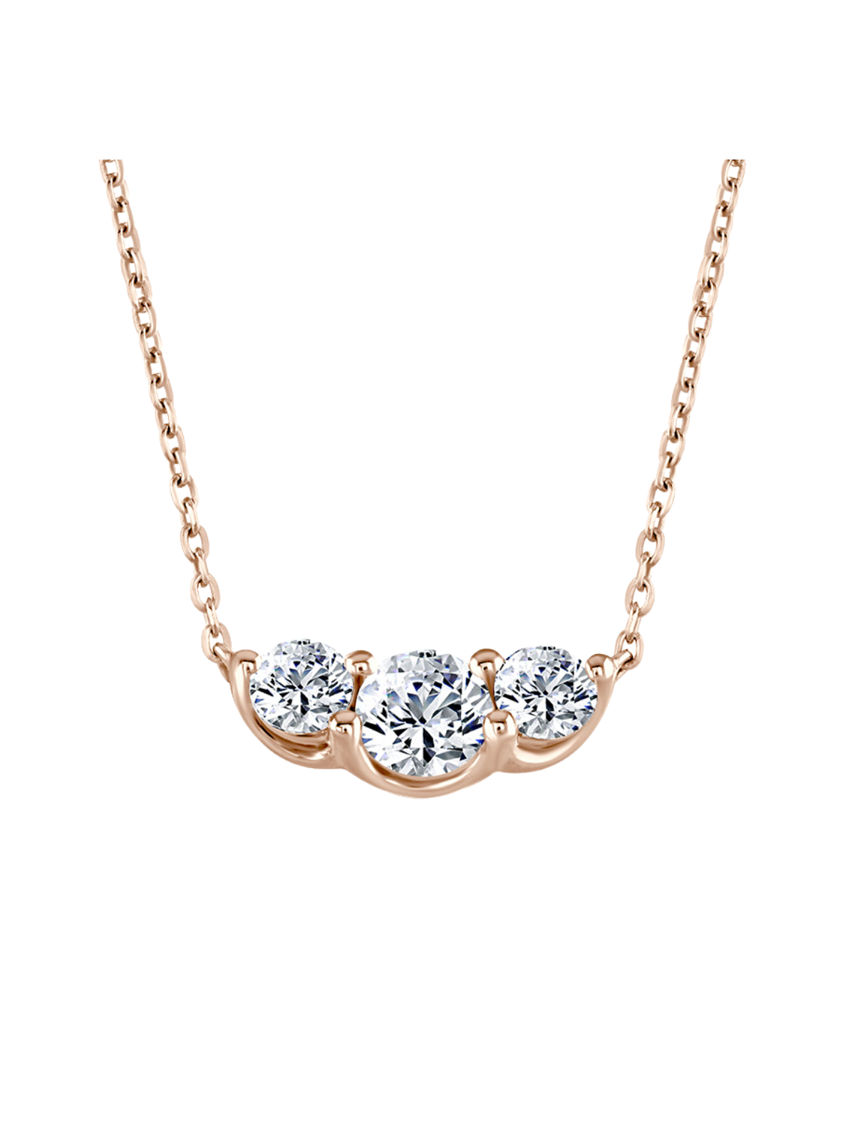 Lab Grown Diamond Pendant with 1.00ct of Round Brilliant Diamonds in 9ct Rose Gold