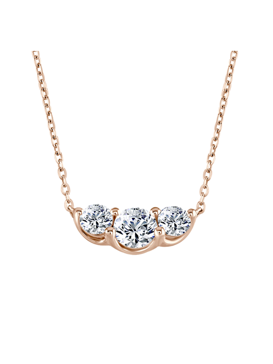 Lab Grown Diamond Pendant with 1.00ct of Round Brilliant Diamonds in 9ct Rose Gold