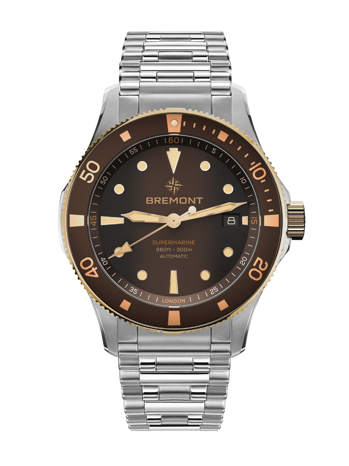 Bremont Supermarine 300m Date Bi-Colour Watch SM40-DT-BI-BR-B
