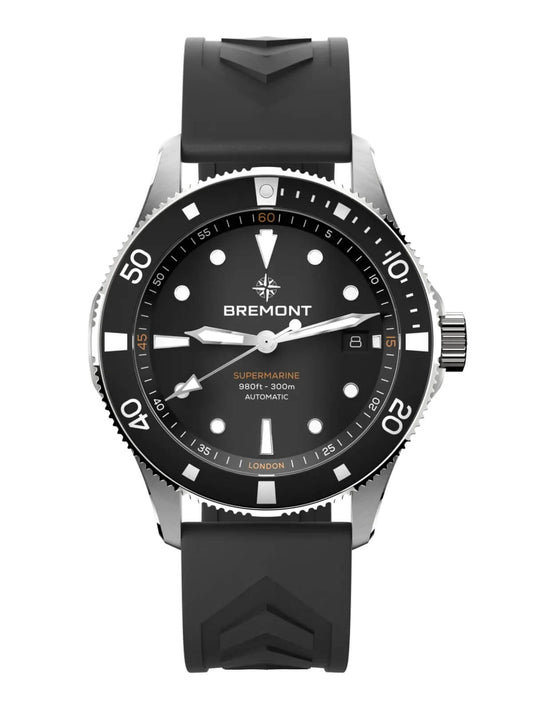 Bremont Supermarine 300m Date Watch 40mm SM40-DT-SS-BK-R-S