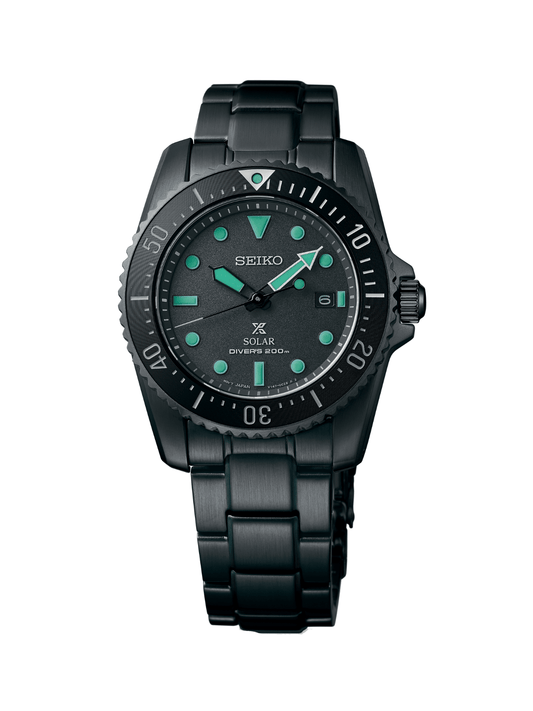 Seiko Prospex 'Black Series' Solar Diver’s 1965 Re-Interpretation Watch SNE587P1
