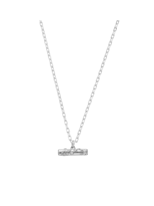 ChloBo Light Anchor Chain Solstice T-Bar Necklace in Silver