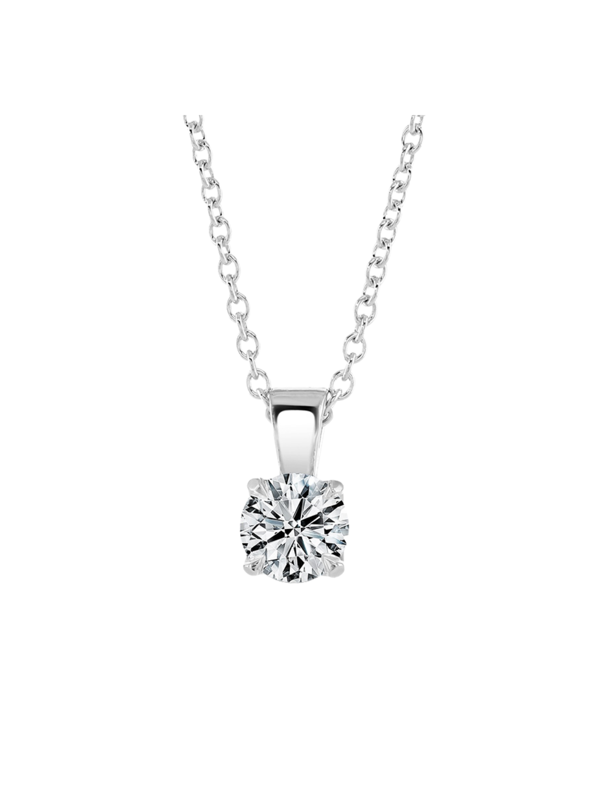 Lab Grown Diamond Solitaire Pendant with 2.00ct Round Brilliant Diamond in 9ct White Gold (Copy)