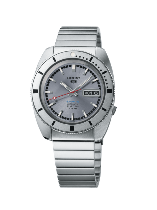 Seiko 5 Sports "Ash Blue" 1968 Recreation Watch 38.5mm SRPL03K1
