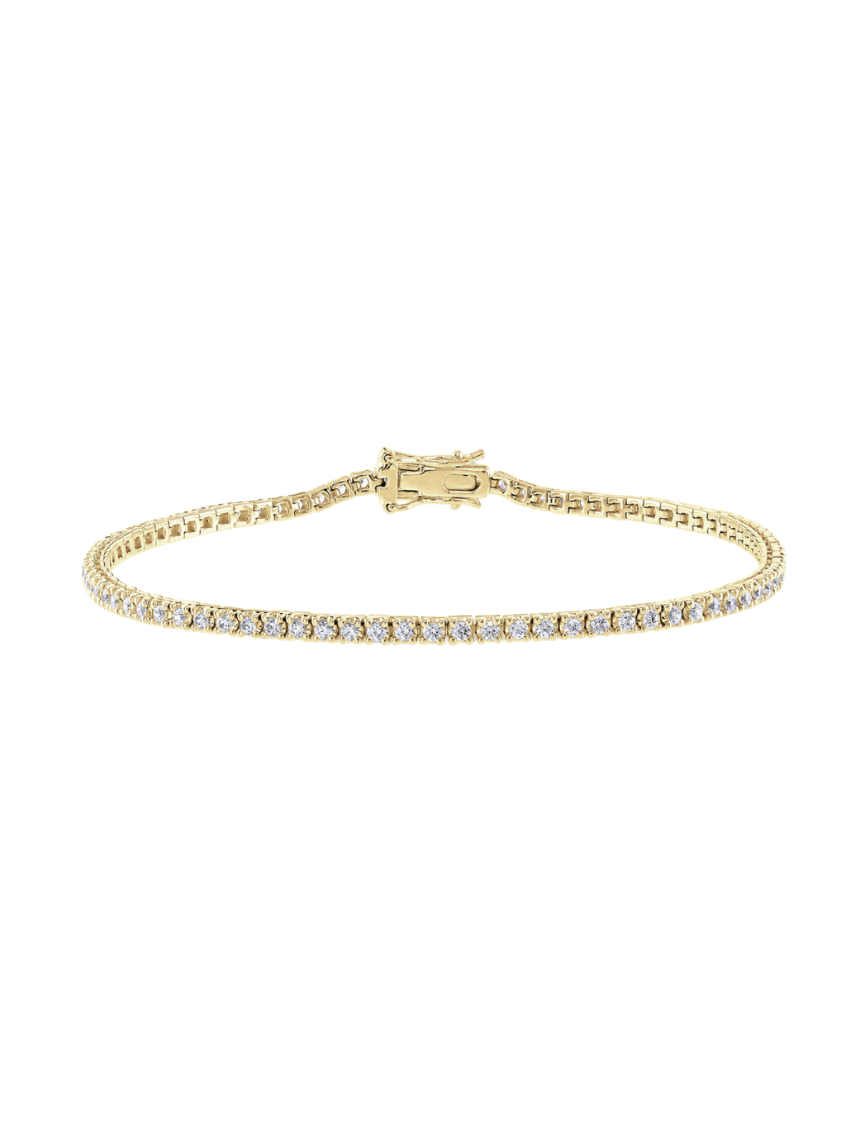 Lab Grown Diamond Tennis Bracelet with 3.00ct of Round Brilliant Diamonds in 9ct Yellow Gold