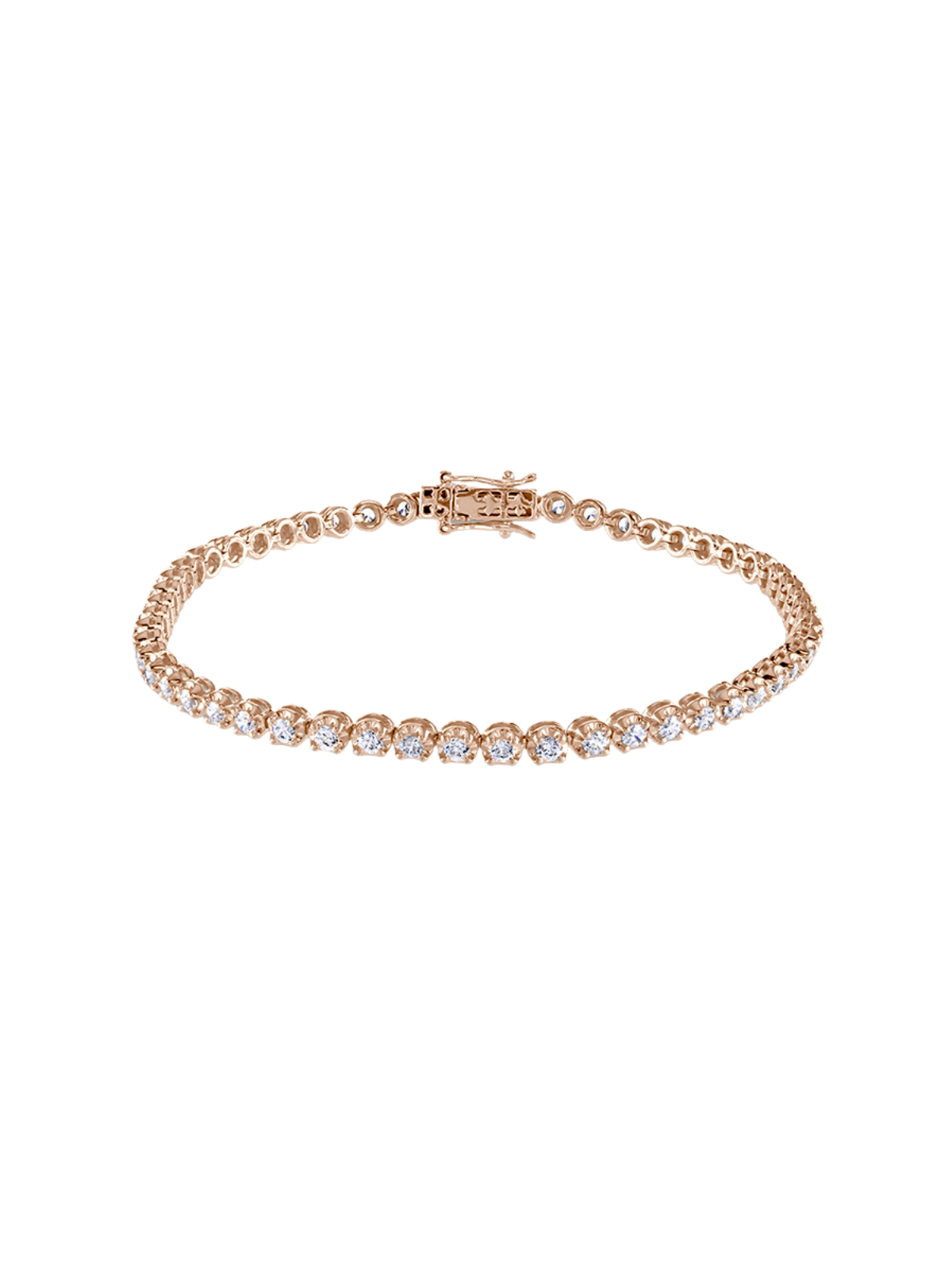 Lab Grown Diamond Bracelet with 2.00ct of Round Brilliant Diamonds in 9ct Rose Gold