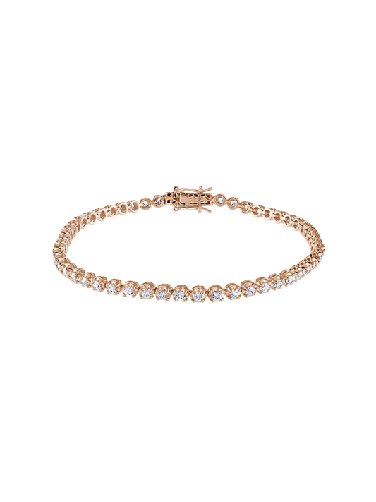 Lab Grown Diamond Bracelet with 2.00ct of Round Brilliant Diamonds in 9ct Rose Gold