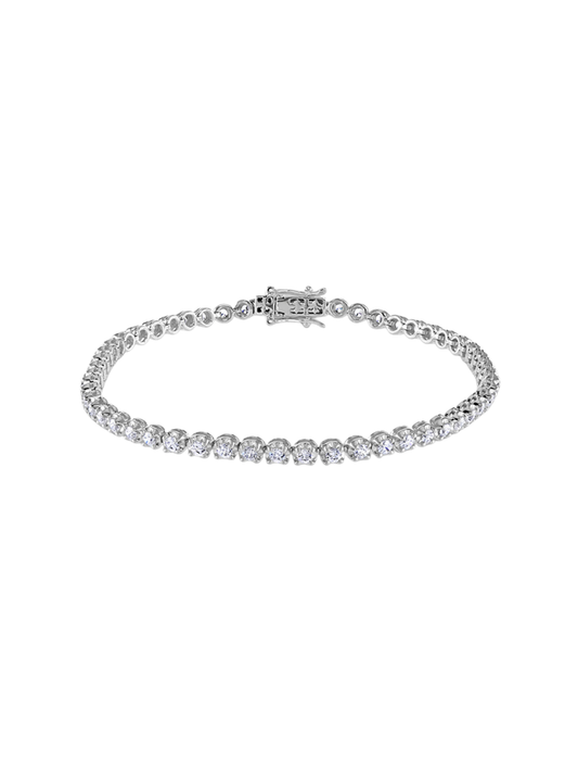 Lab Grown Diamond Bracelet with 2.00ct of Round Brilliant Diamonds in 9ct White Gold