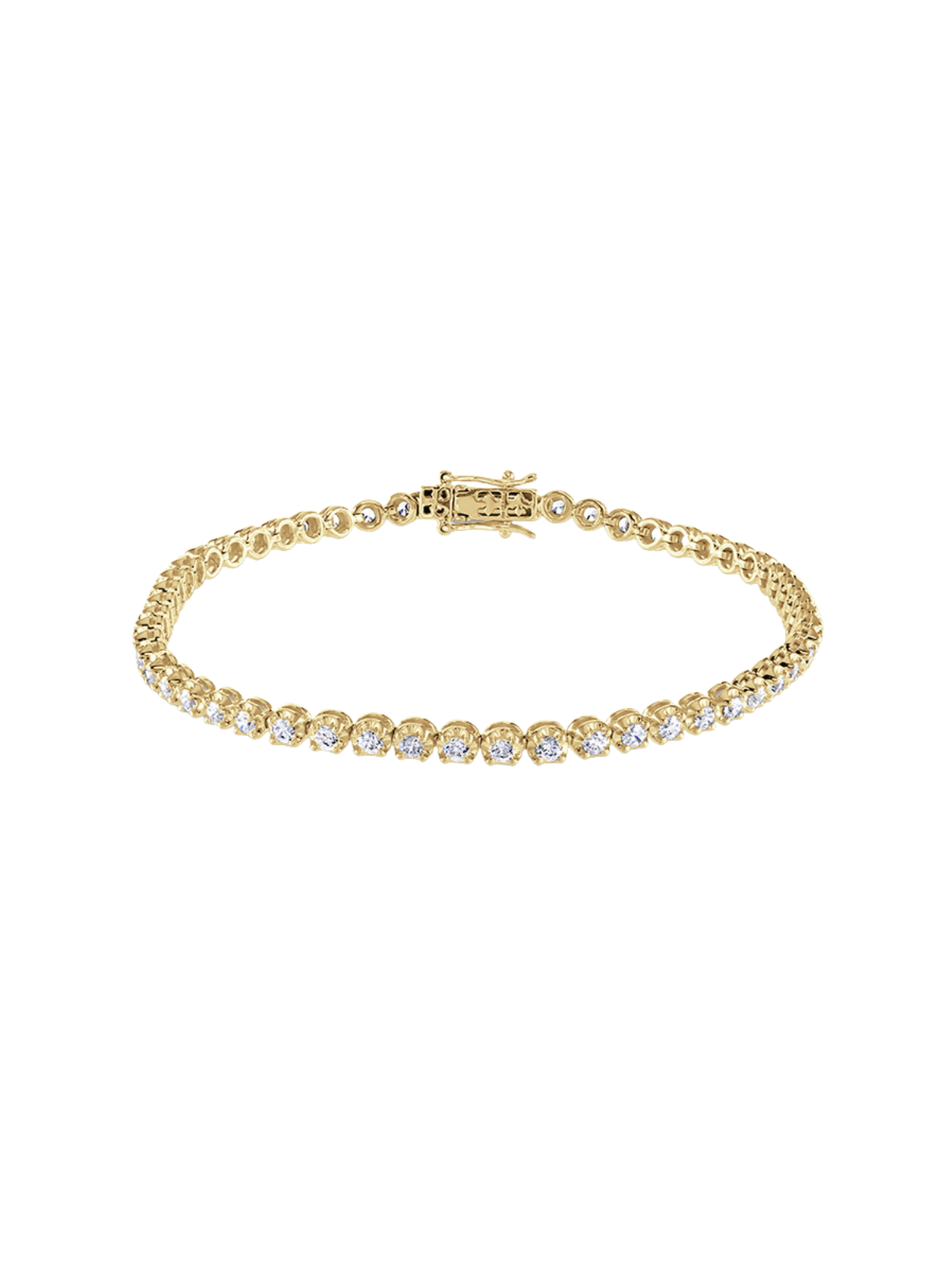 Lab Grown Diamond Bracelet with 2.00ct of Round Brilliant Diamonds in 9ct Yellow Gold