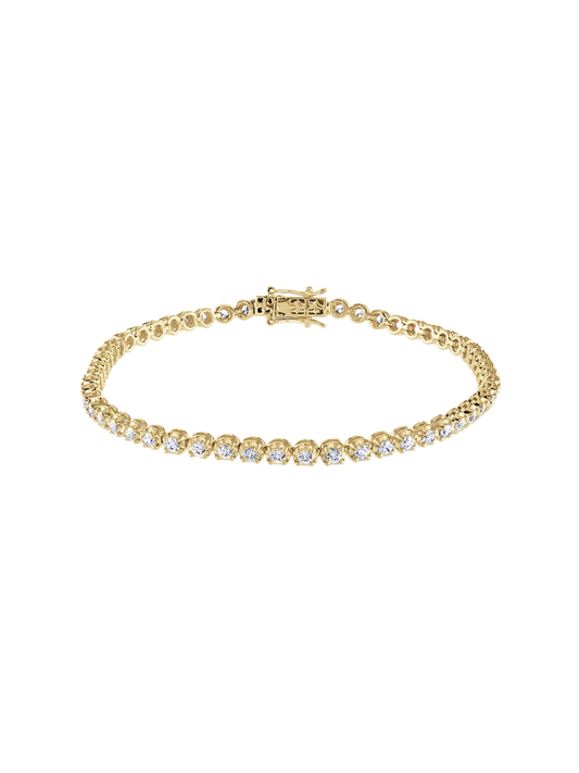 Lab Grown Diamond Bracelet with 2.00ct of Round Brilliant Diamonds in 9ct Yellow Gold